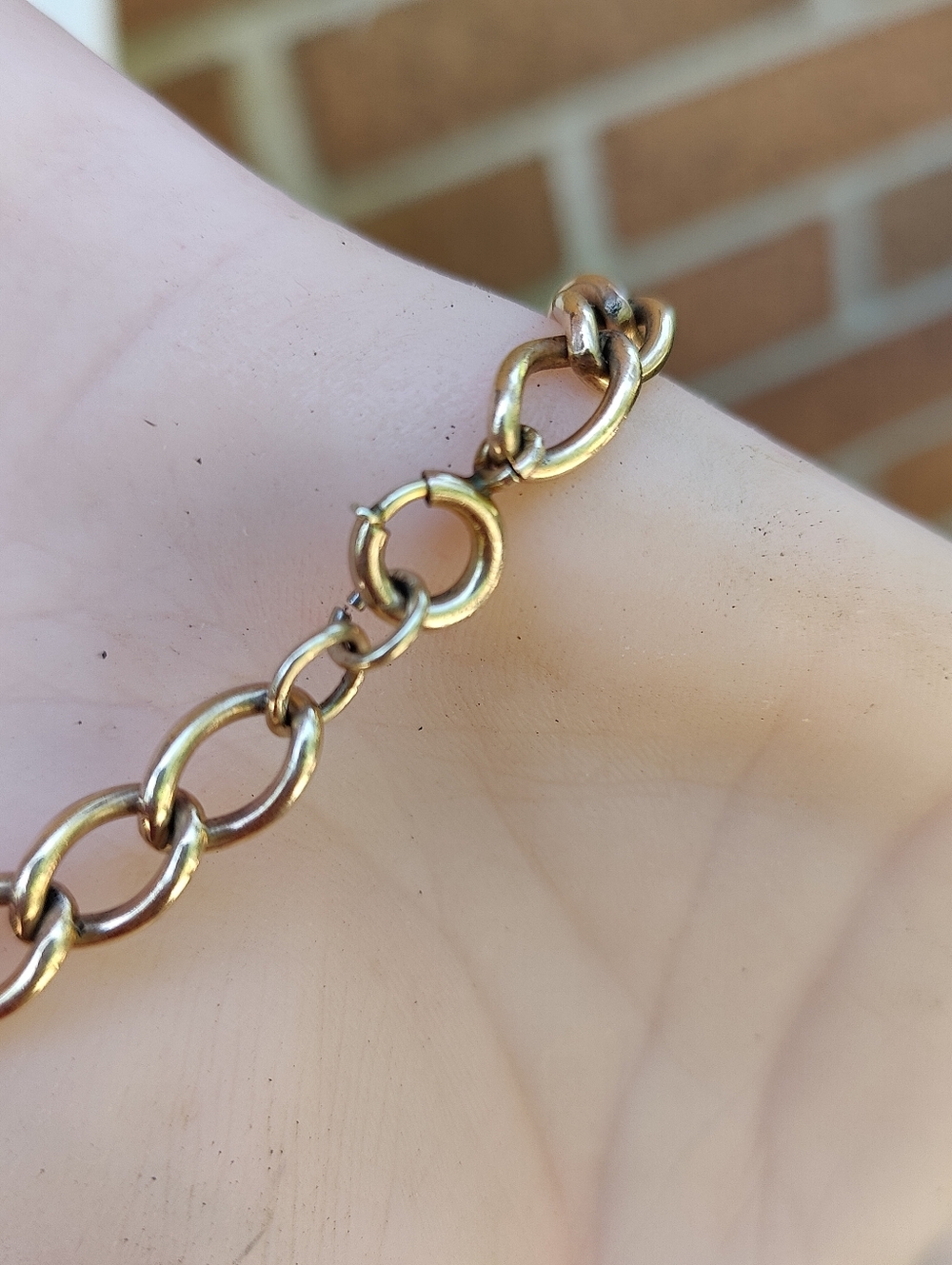 Antique Edwardian 12k GF chain Link Bracelet - Picture 6 of 8